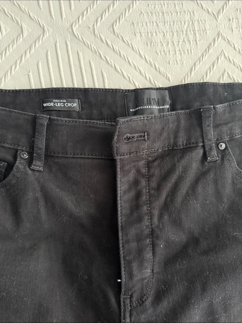 WHBM wide leg cropped jeans